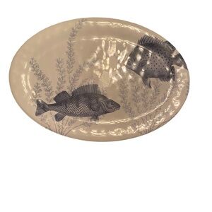 TarHong Melamine Blue and White Fish Platter